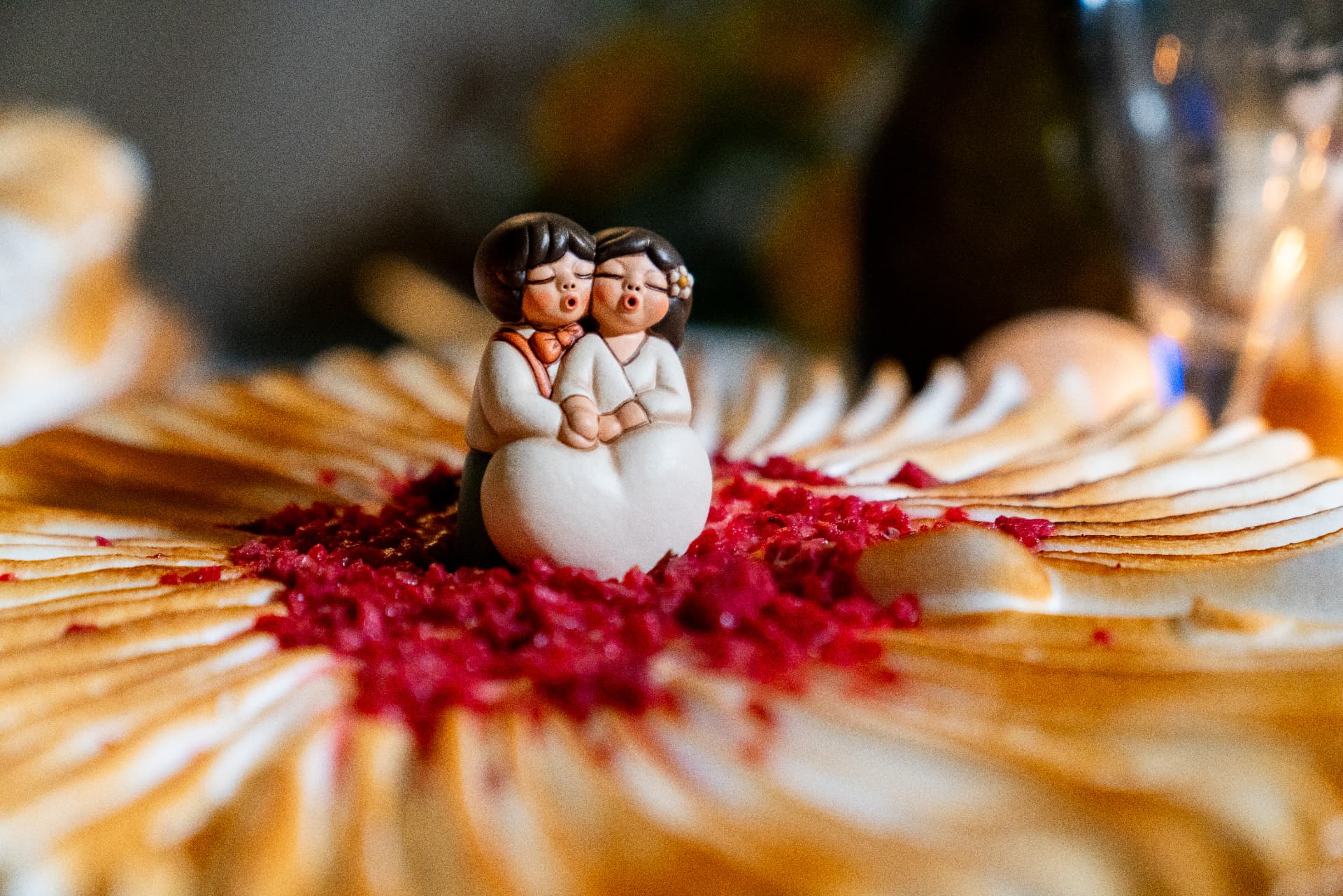 Dettaglio della torta di un evento